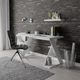 Papillon Modern Desk With Bookshelf Legs Width 137cm - Decortie